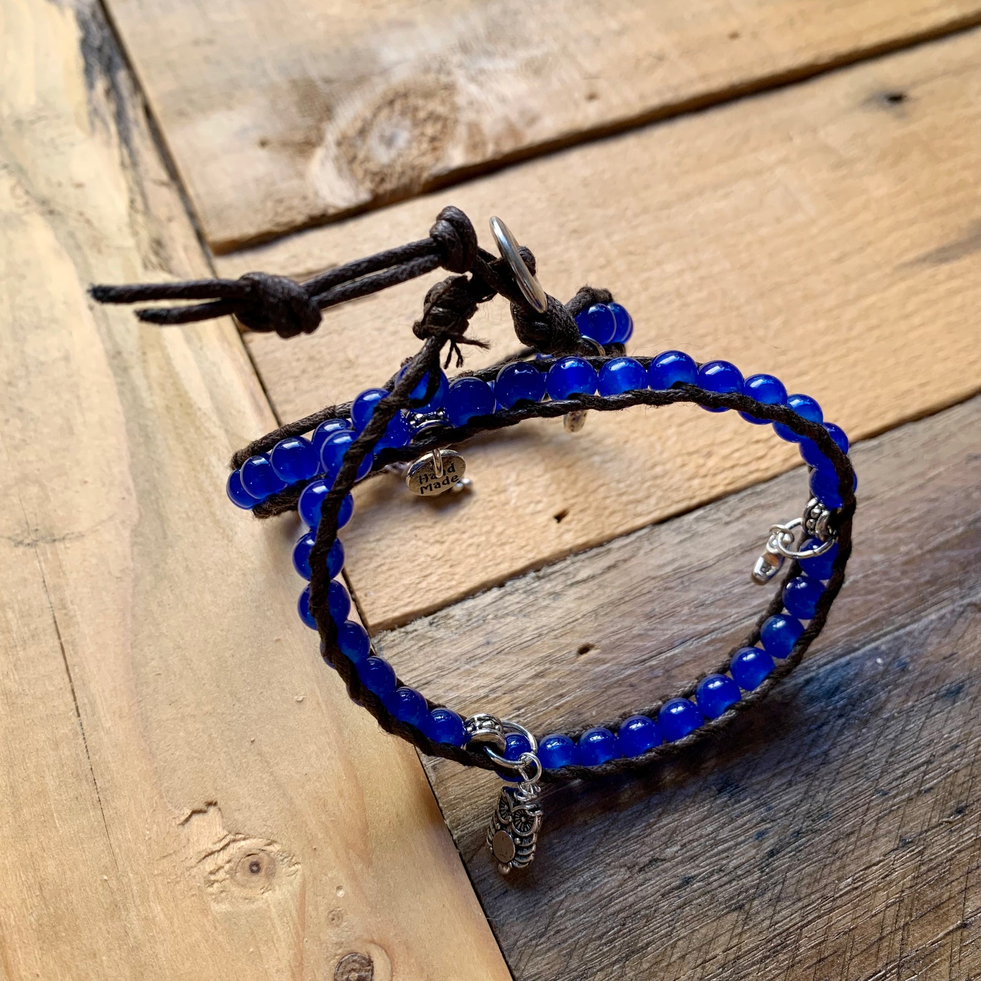 Neon Blue Charm Wrap Bracelet - ByMNC