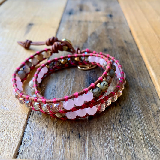 Pink Hues Wrap Bracelet