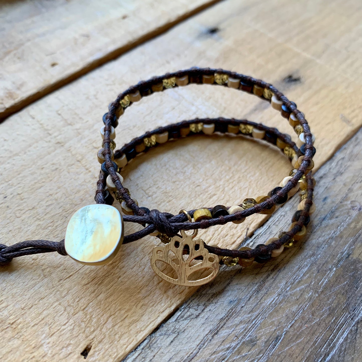 Brown Hues Wrap Bracelet - ByMNC