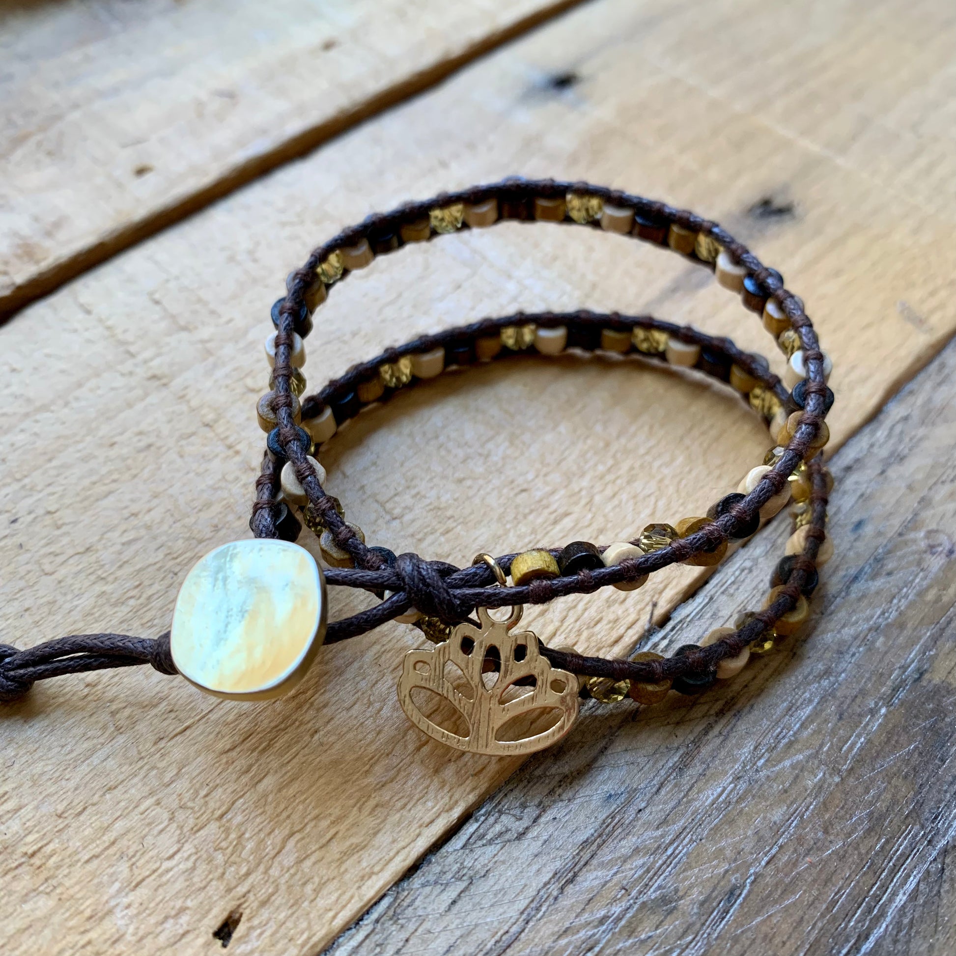 Brown Hues Wrap Bracelet - ByMNC