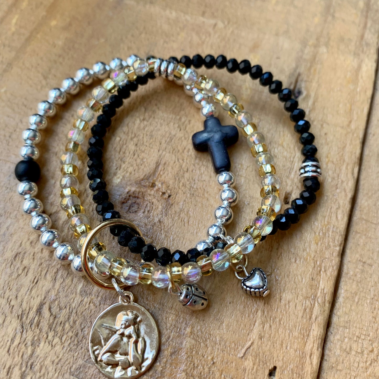 Mixed Metals Charm Bracelet