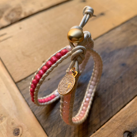 Shades of Pink Wrap Bracelet - ByMNC