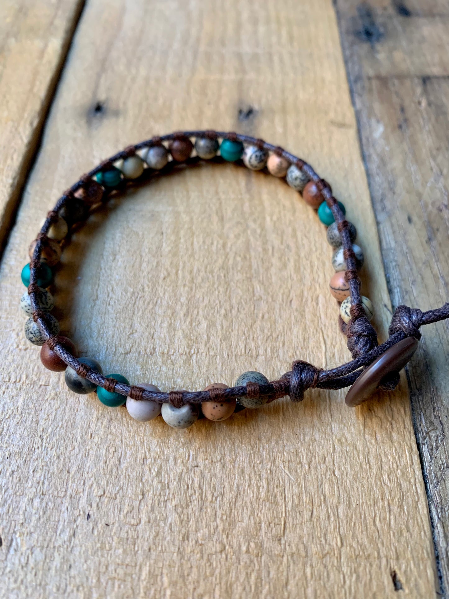 Earthy Toned Men’s Wrap Bracelet - ByMNC