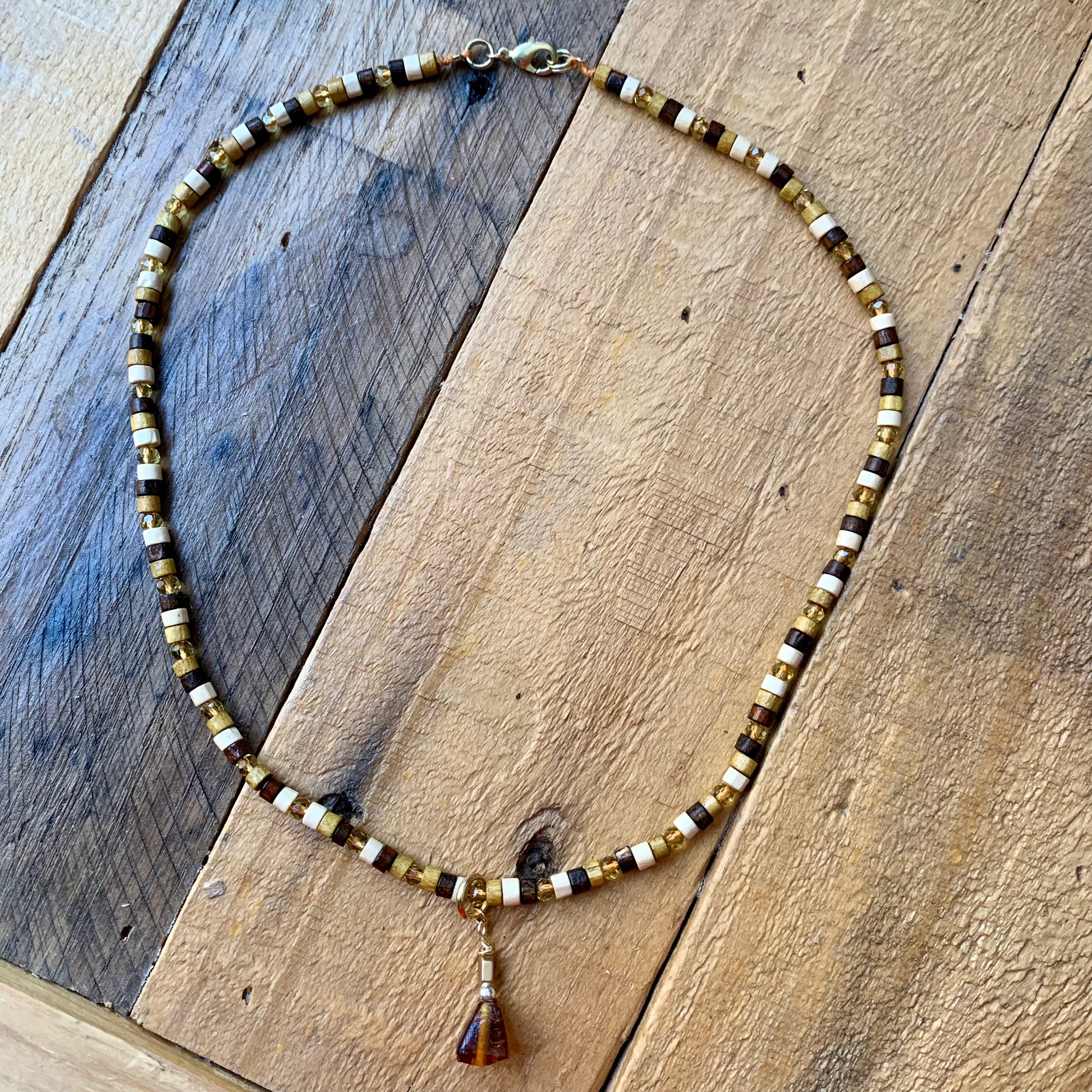 Shades of Brown Necklace Set - ByMNC