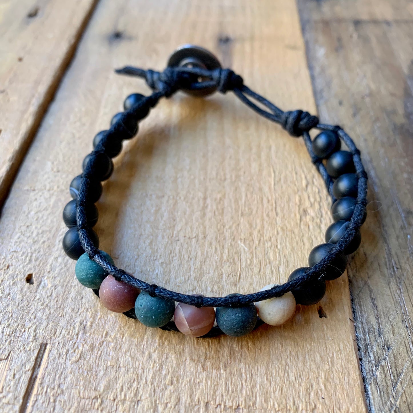 Mixed Black Single Wrap Bracelet - ByMNC