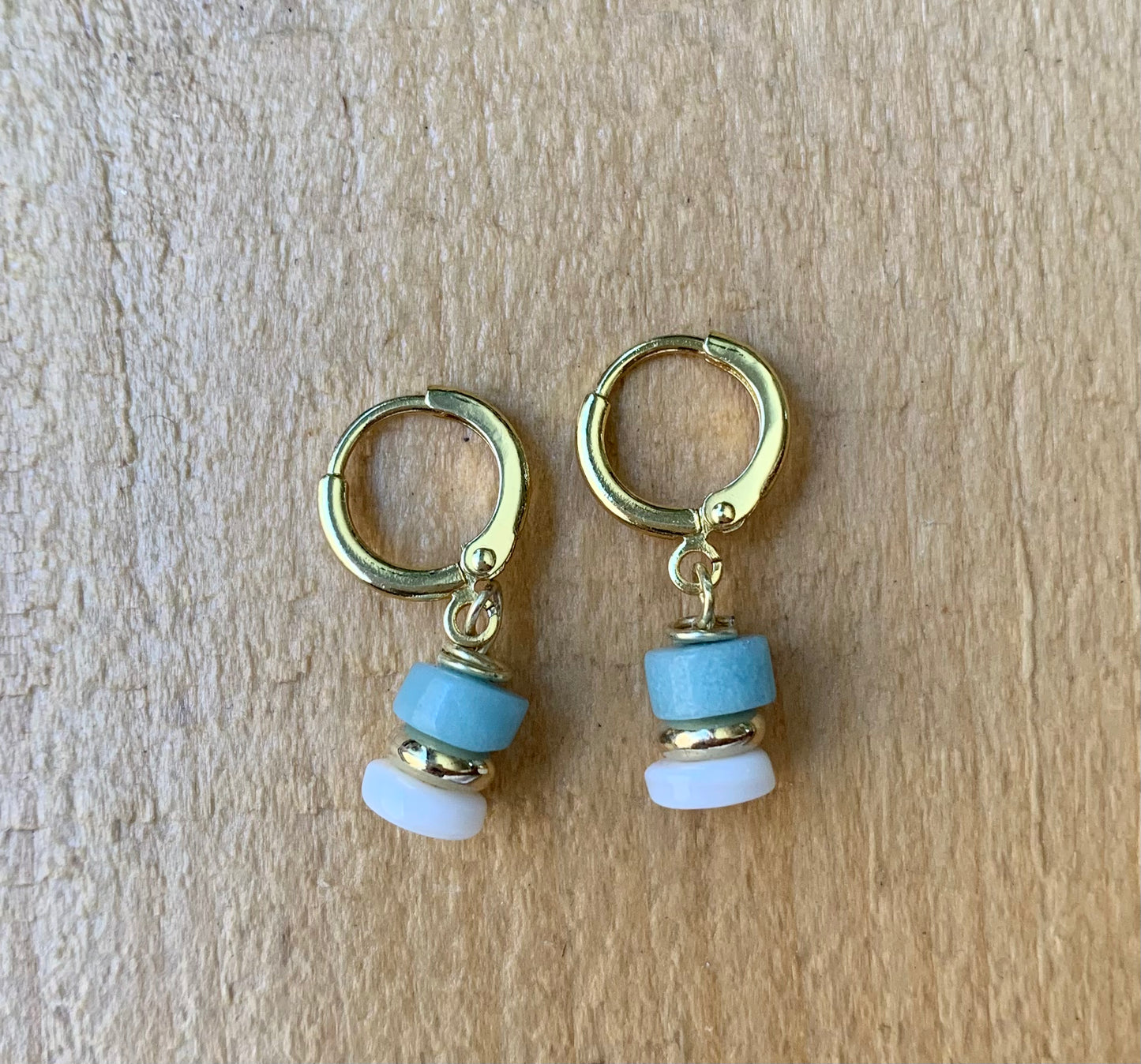 Gold Neutral Beaded Earrings - ByMNC