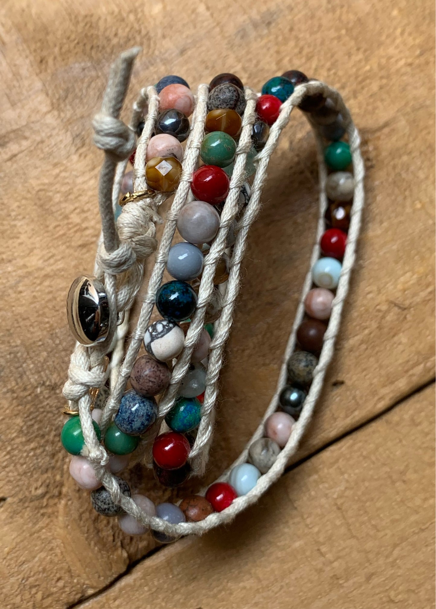 White Lotus Wrap Bracelet - ByMNC