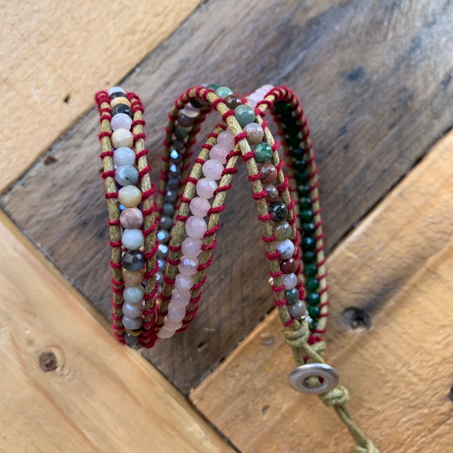 Beige & Colored Wrap Bracelet - ByMNC