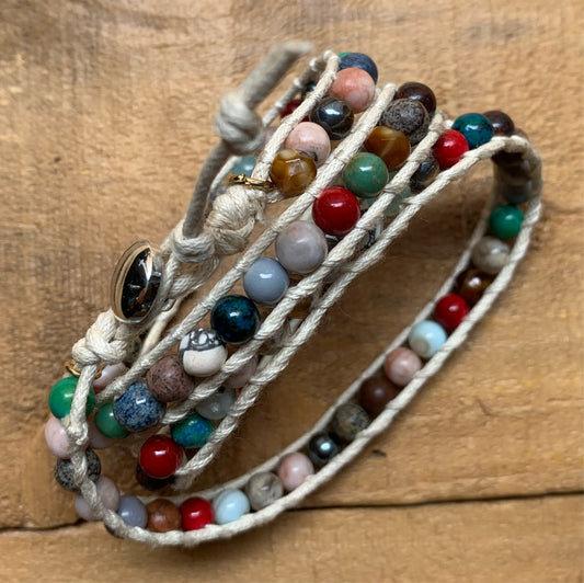 White Lotus Wrap Bracelet - ByMNC