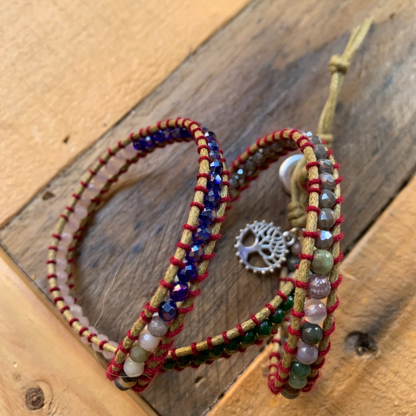 Beige & Colored Wrap Bracelet - ByMNC