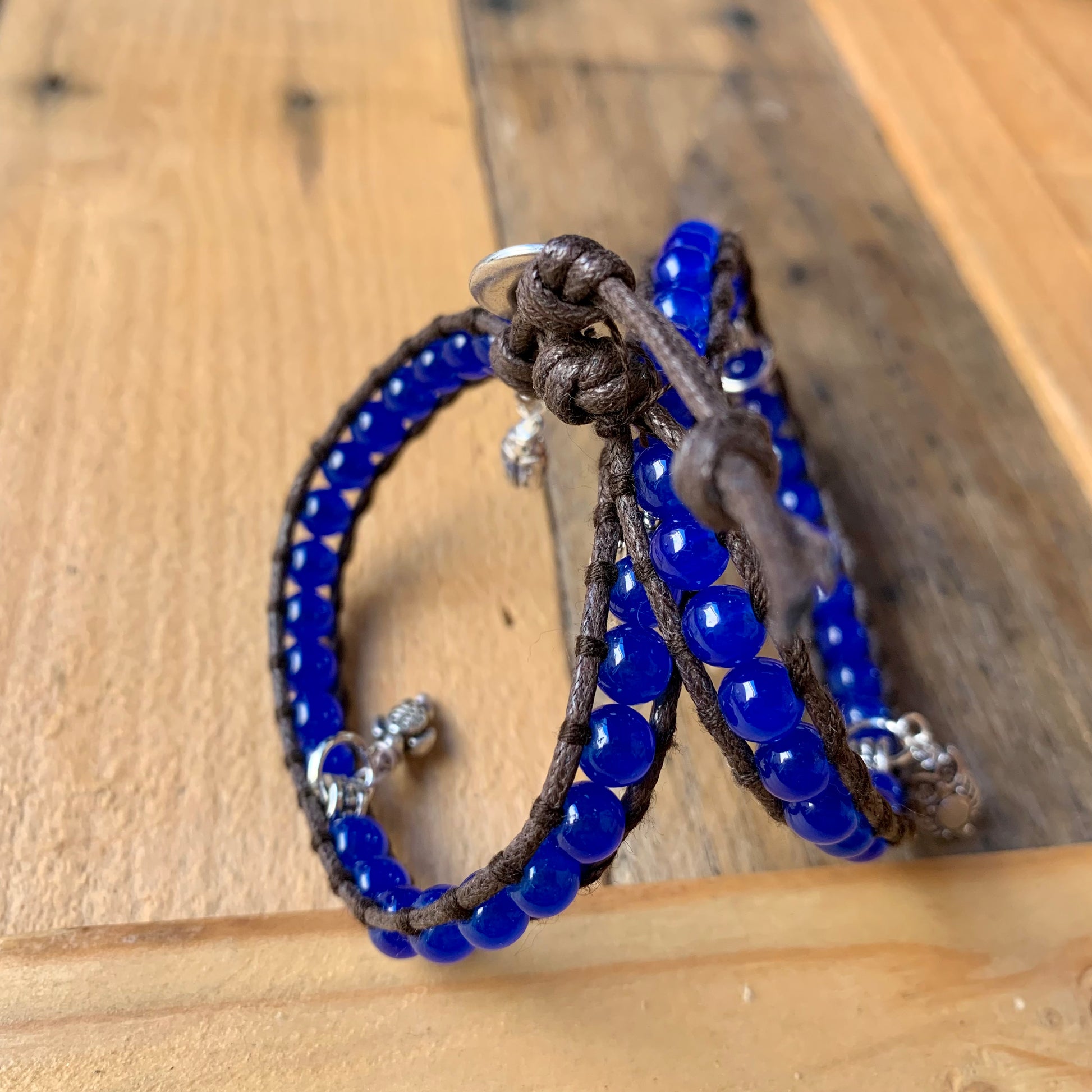Neon Blue Charm Wrap Bracelet - ByMNC