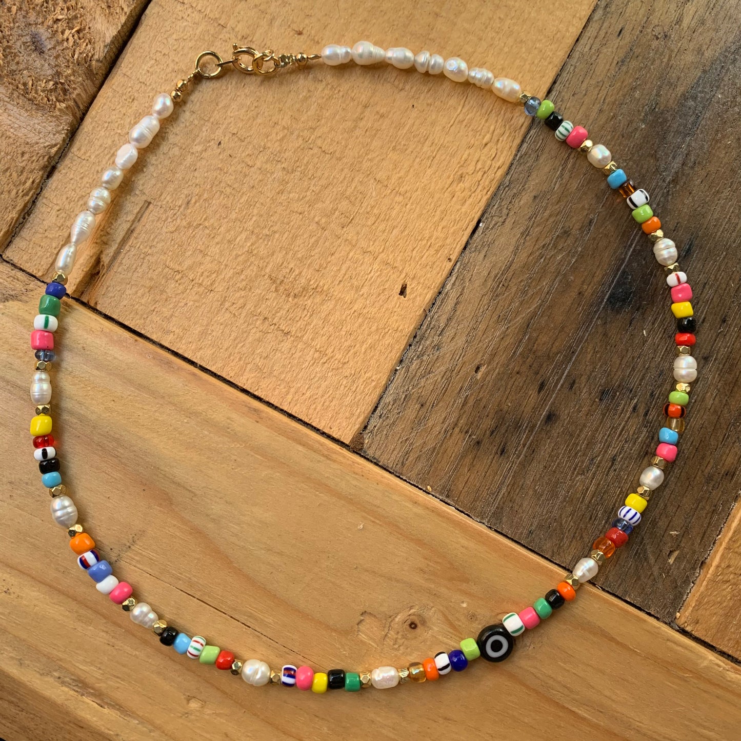 Evil Eye Pearl Necklace - ByMNC