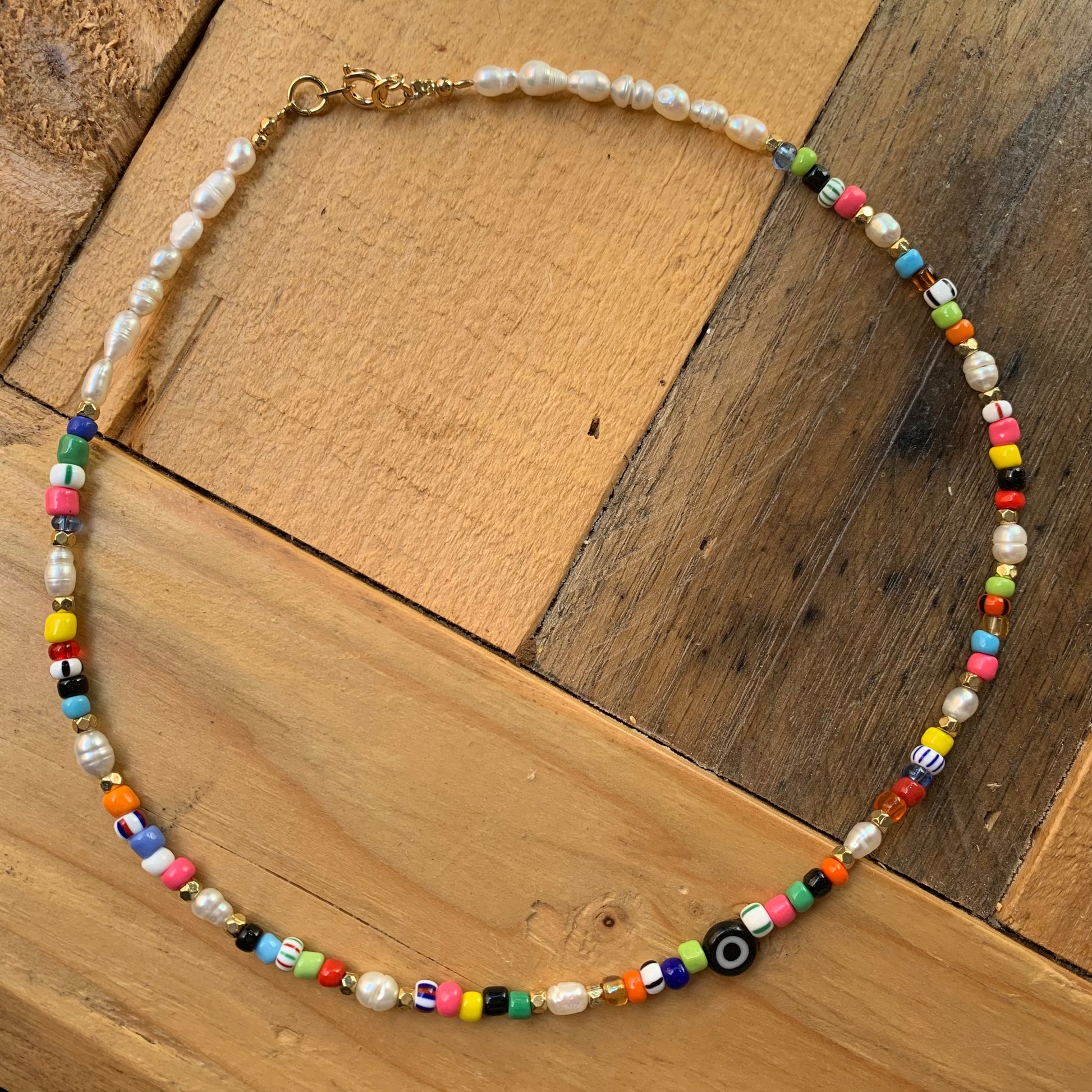 Evil Eye Pearl Necklace - ByMNC