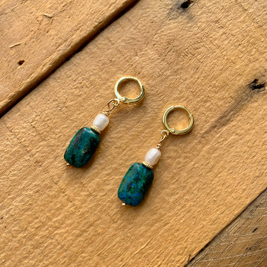 Pearl Turquoise Earrings