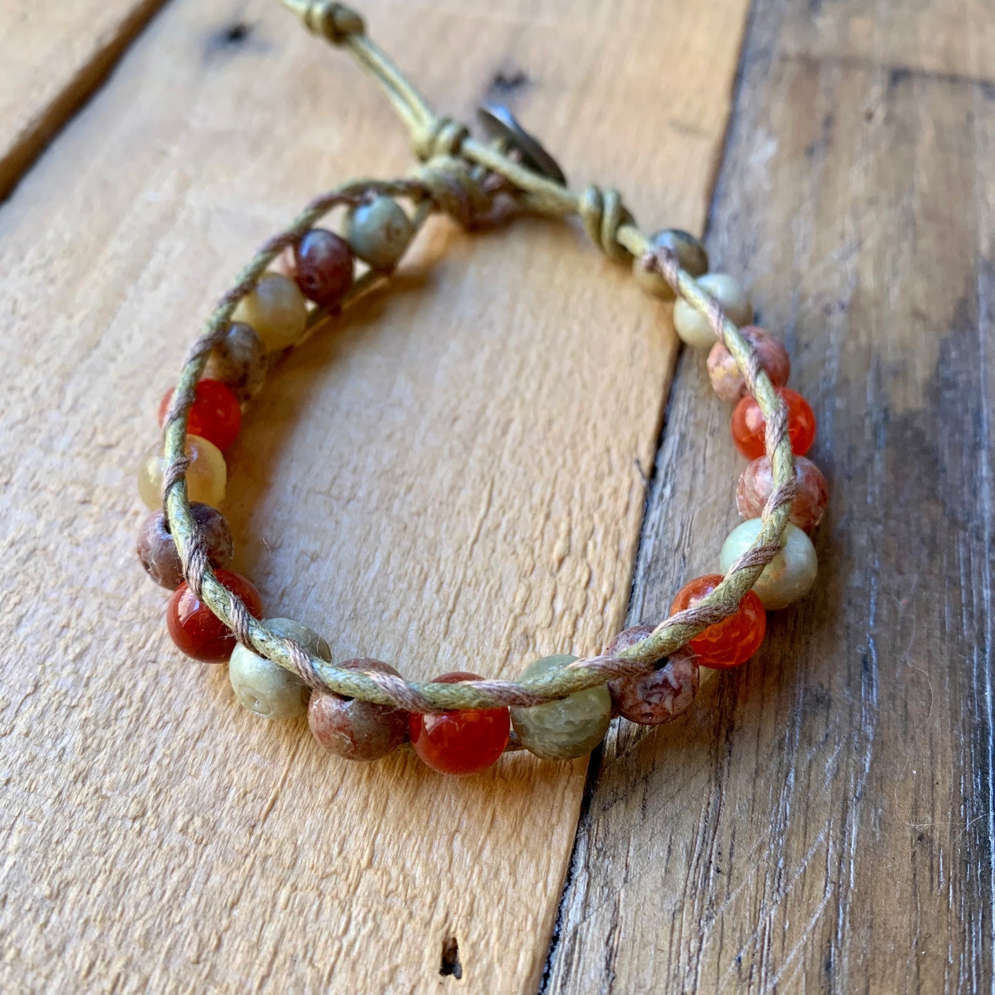 Orange Single Wrap Bracelet - ByMNC