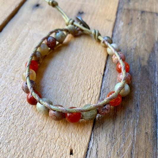Orange Single Wrap Bracelet - ByMNC