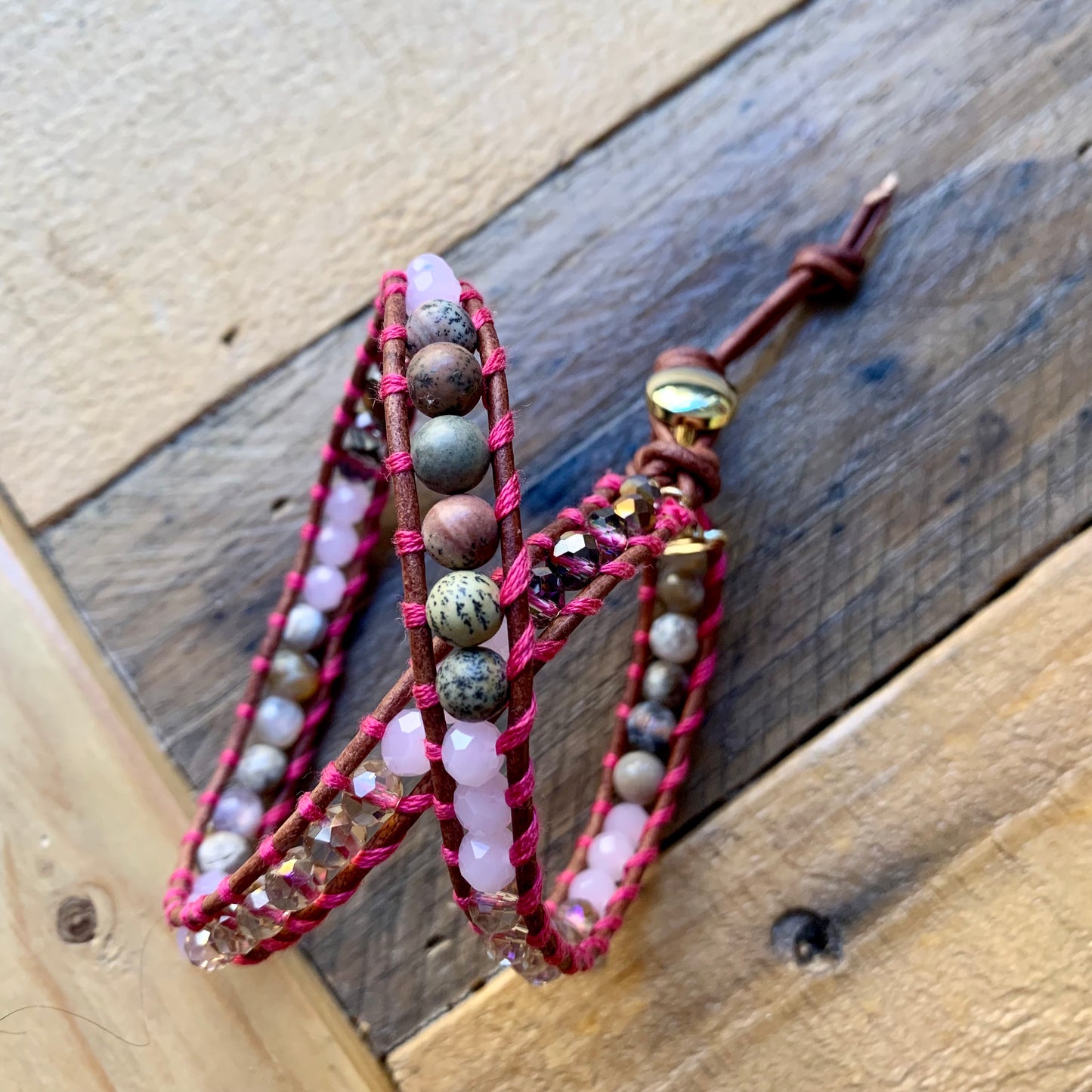 Pink Hues Wrap Bracelet