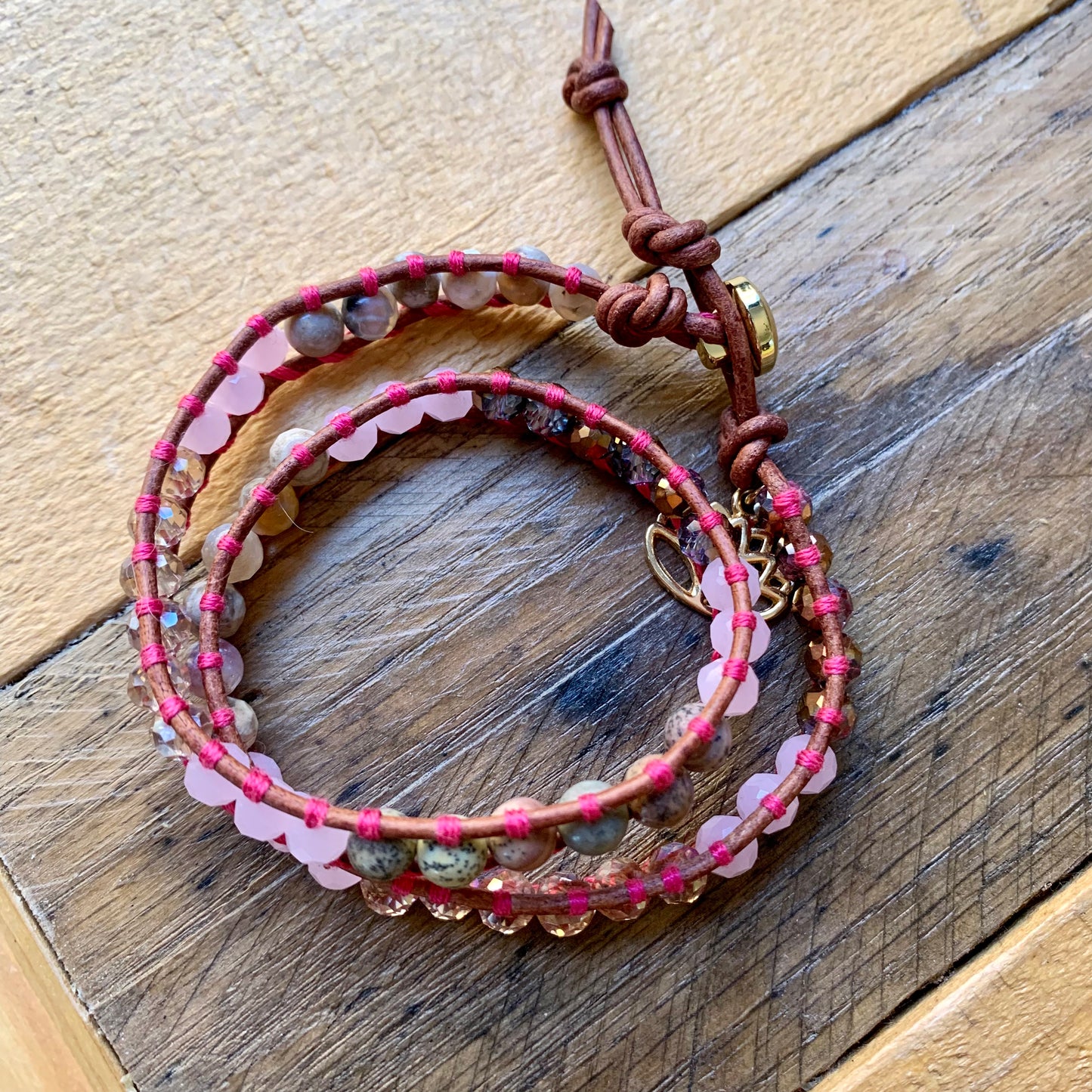 Pink Hues Wrap Bracelet