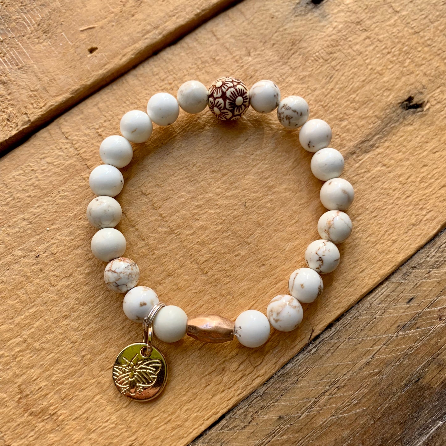 White Beaded Bracelet