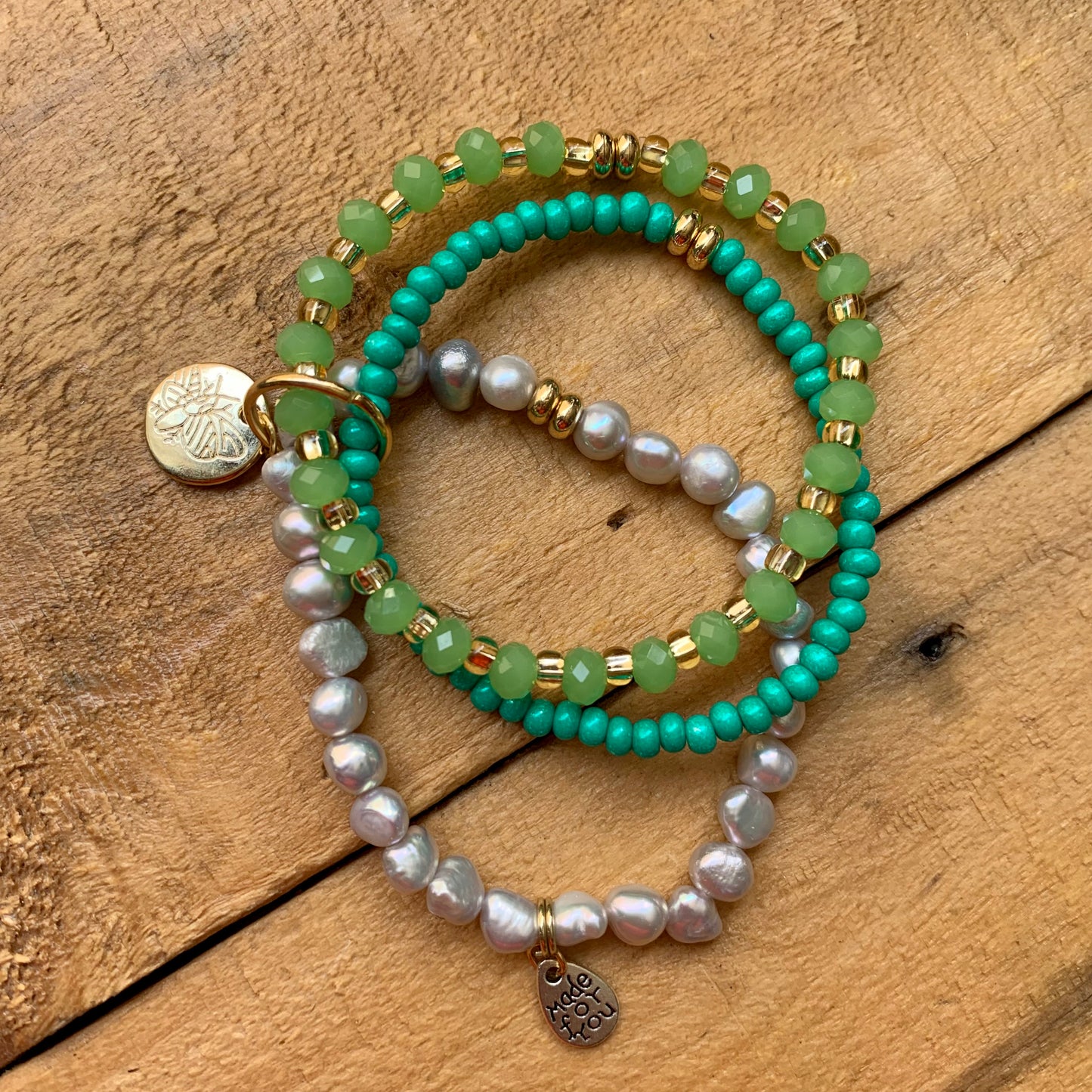 Green Charm Bracelet