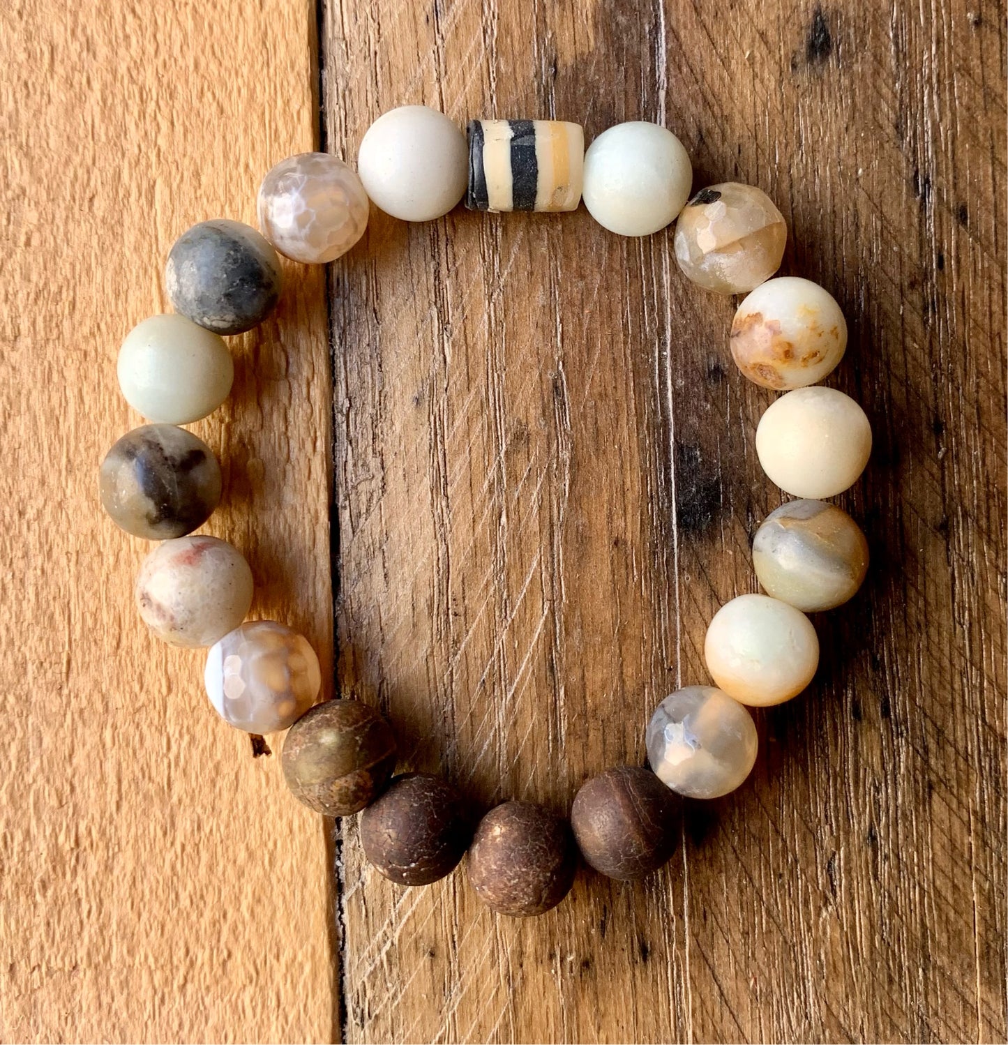Natural Tone Beaded Bracelet - ByMNC