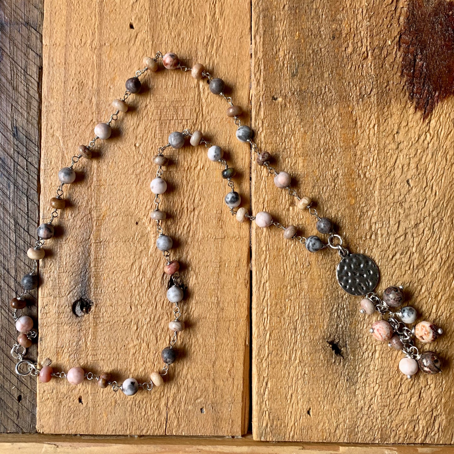 Light Pink Beaded Necklace Set - ByMNC