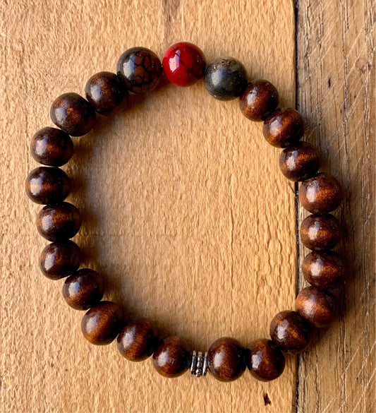 Dark Brown Beaded Bracelet - ByMNC