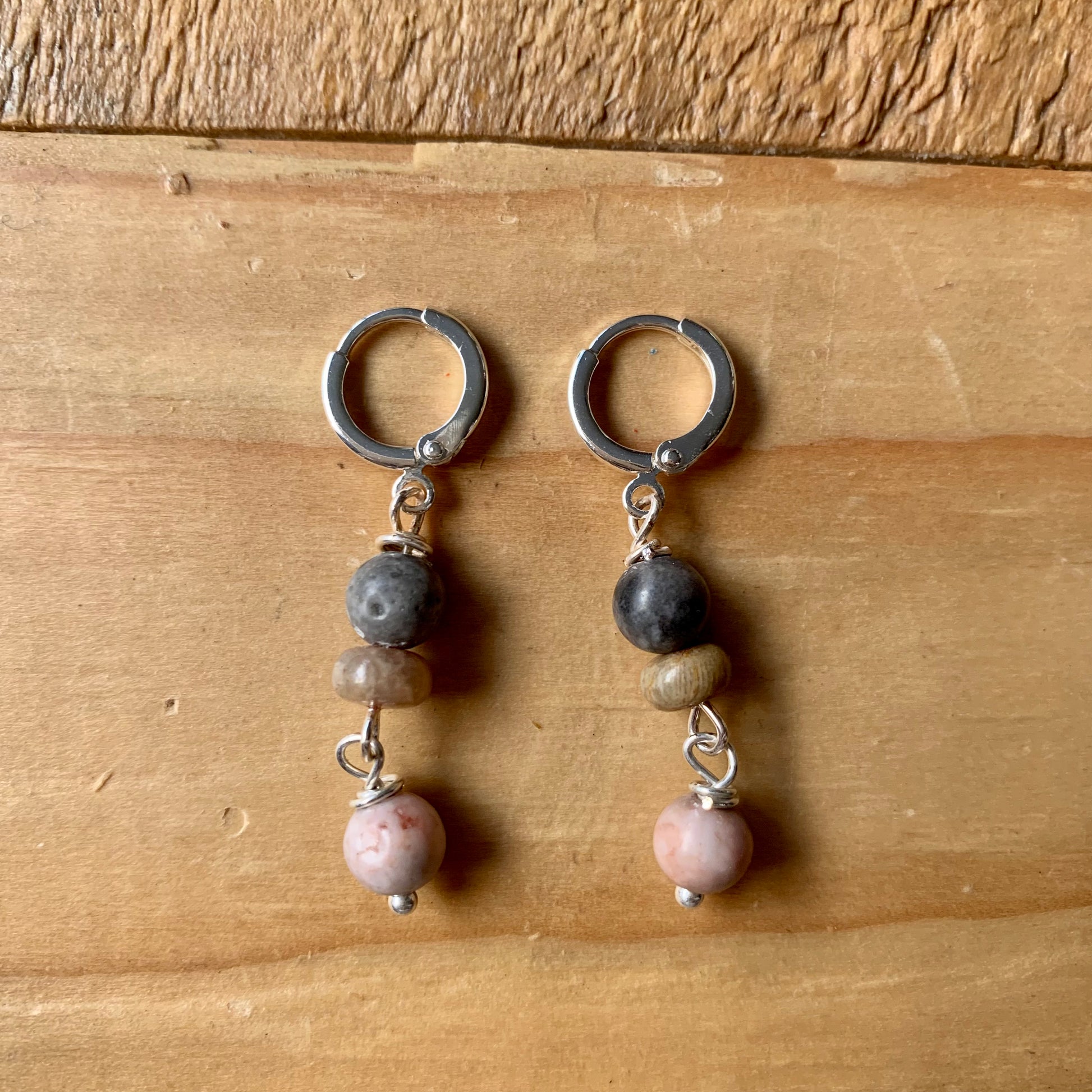 Nude Color Beaded Earrings - ByMNC