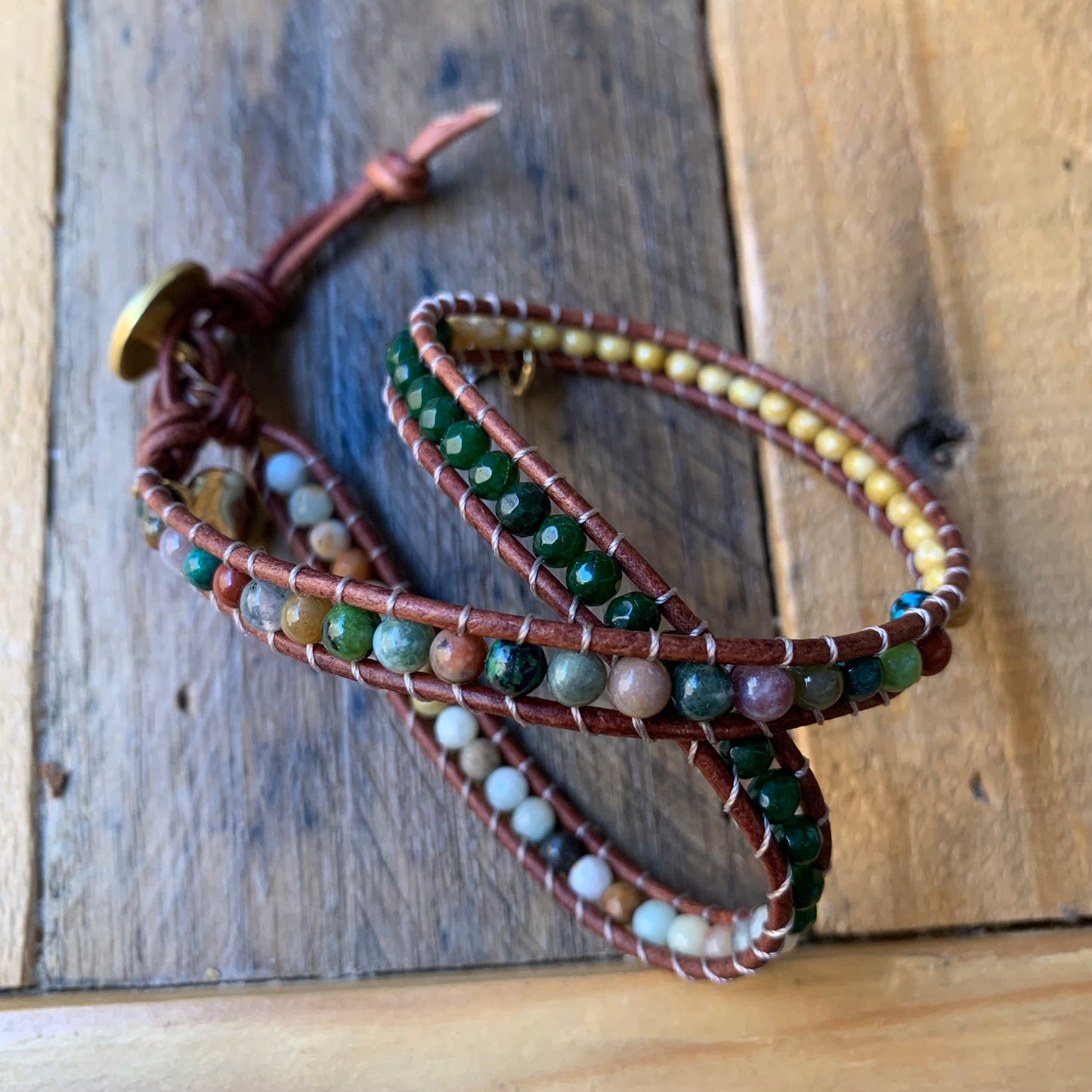 Dark Green Wrap Bracelet - ByMNC