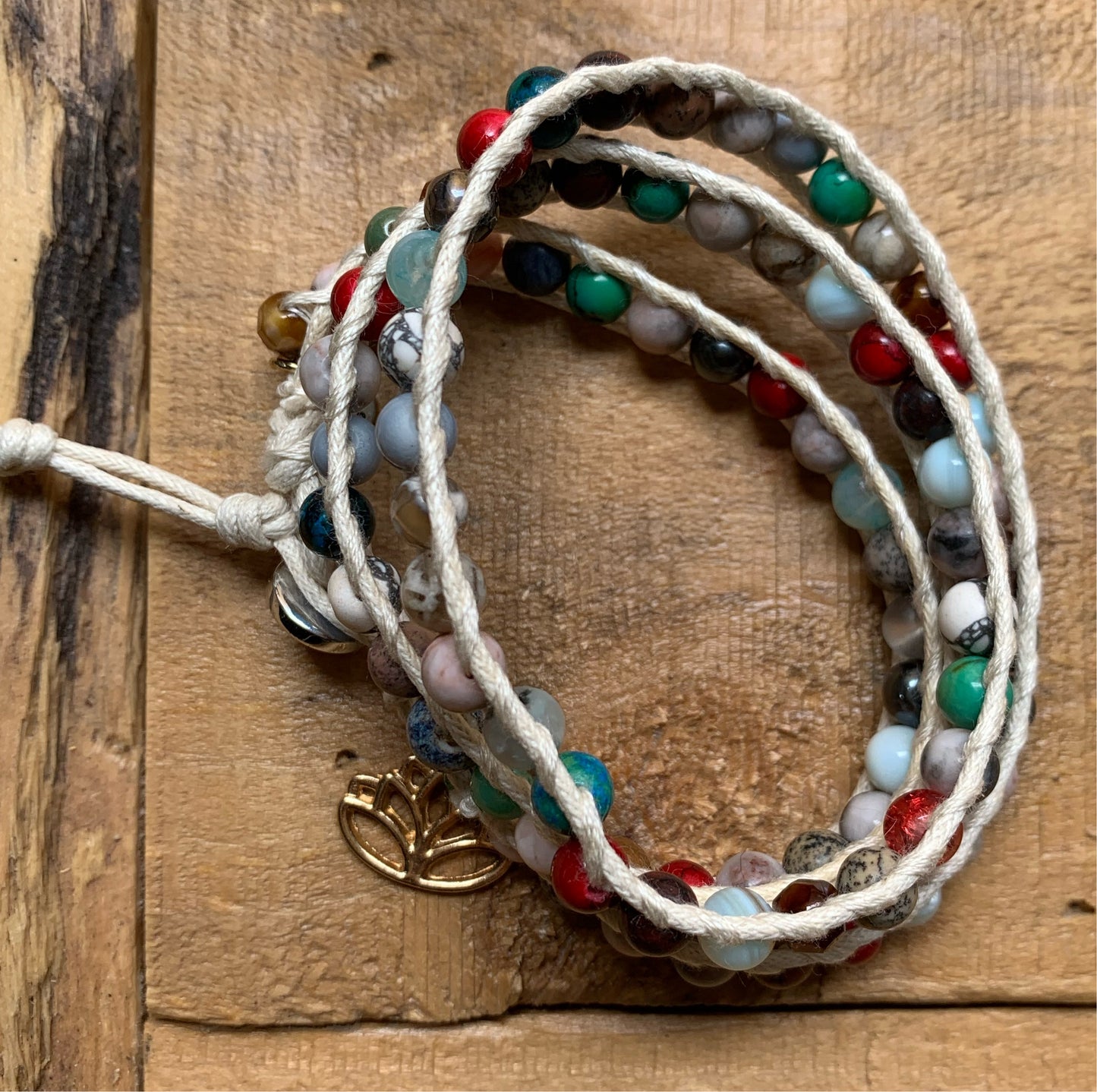 White Lotus Wrap Bracelet - ByMNC