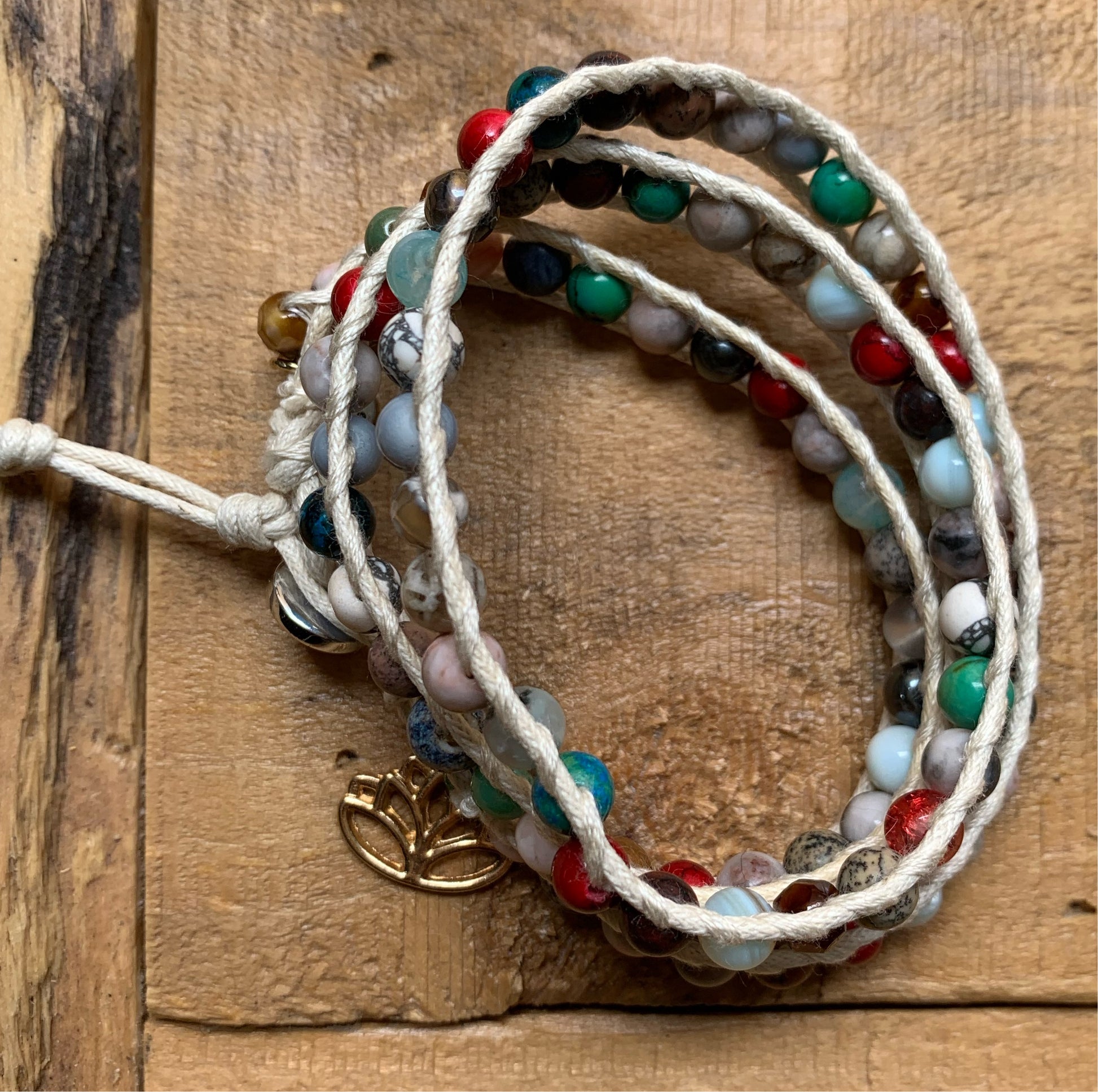 White Lotus Wrap Bracelet - ByMNC