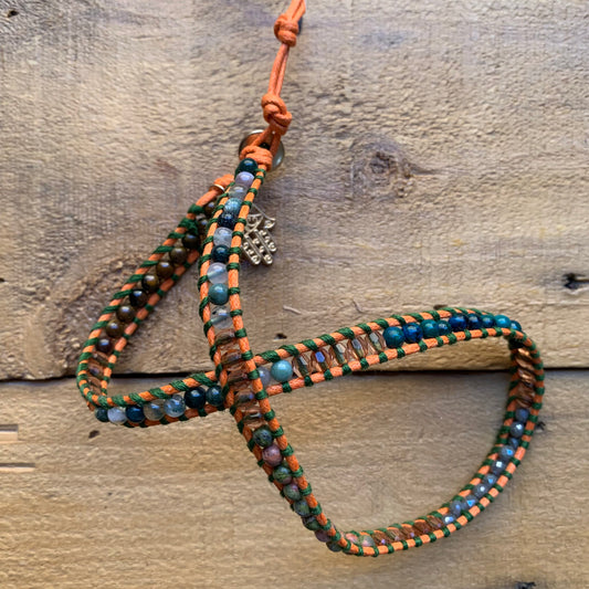 Orange & Green Wrap Bracelet