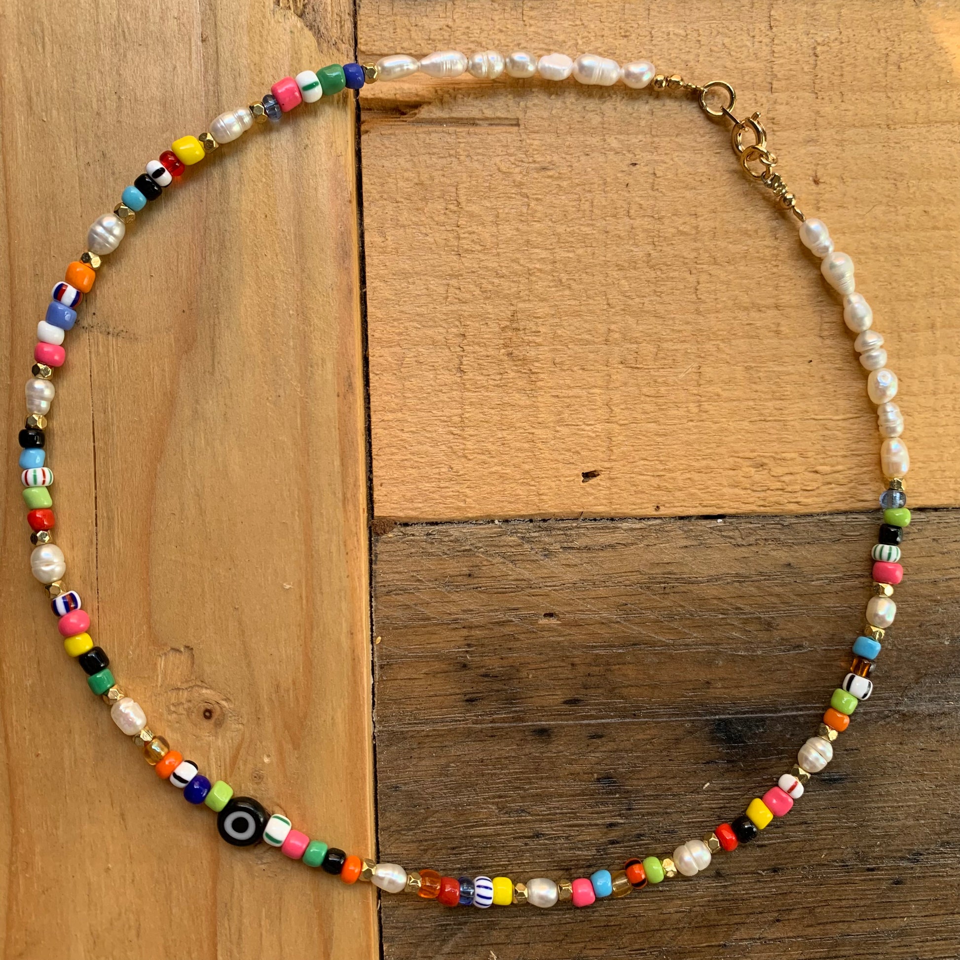 Evil Eye Pearl Necklace - ByMNC